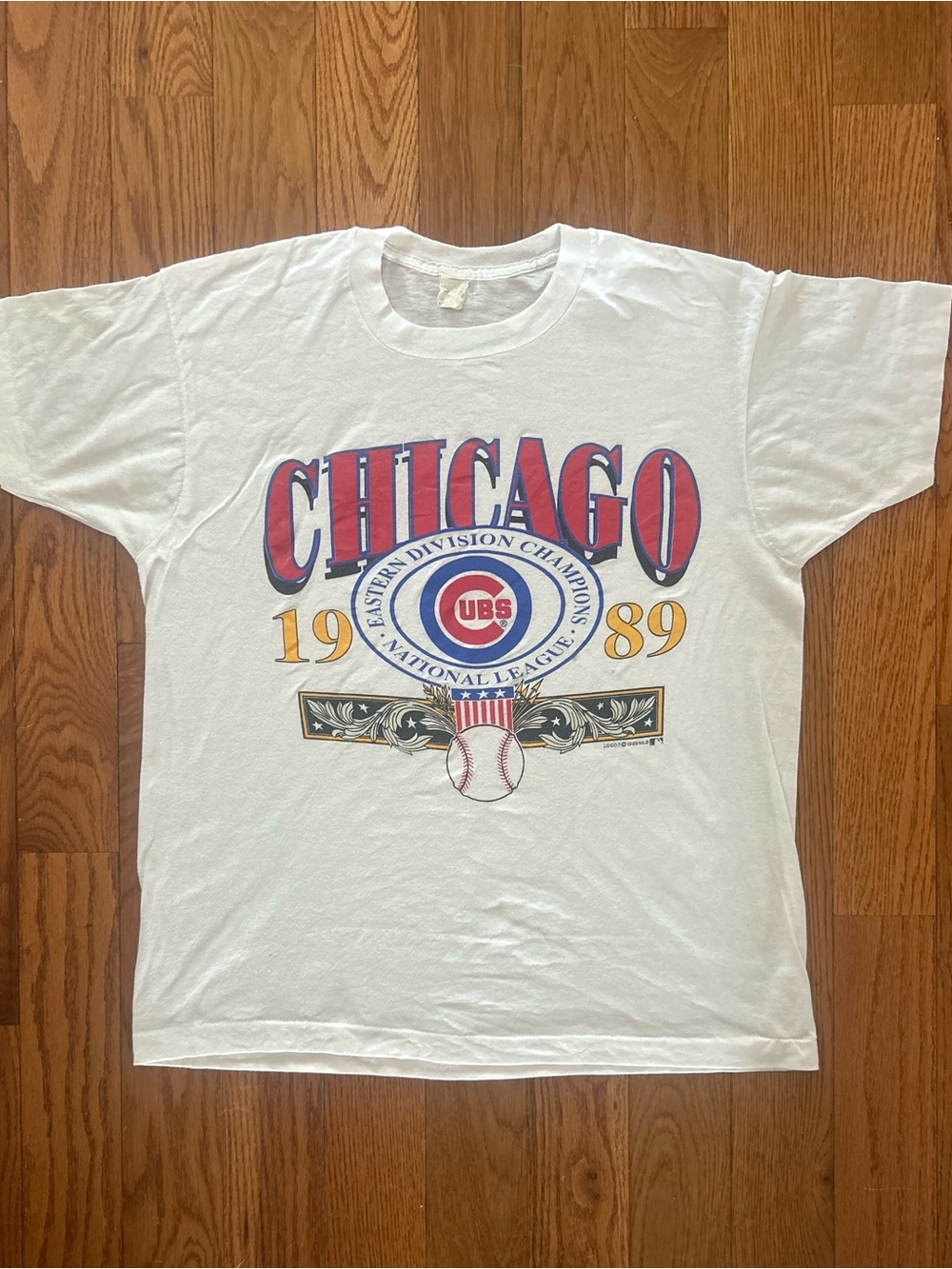 Chicago Cubs 1989 NL Eastern Division Champions Vintage T-Shirt Size XL